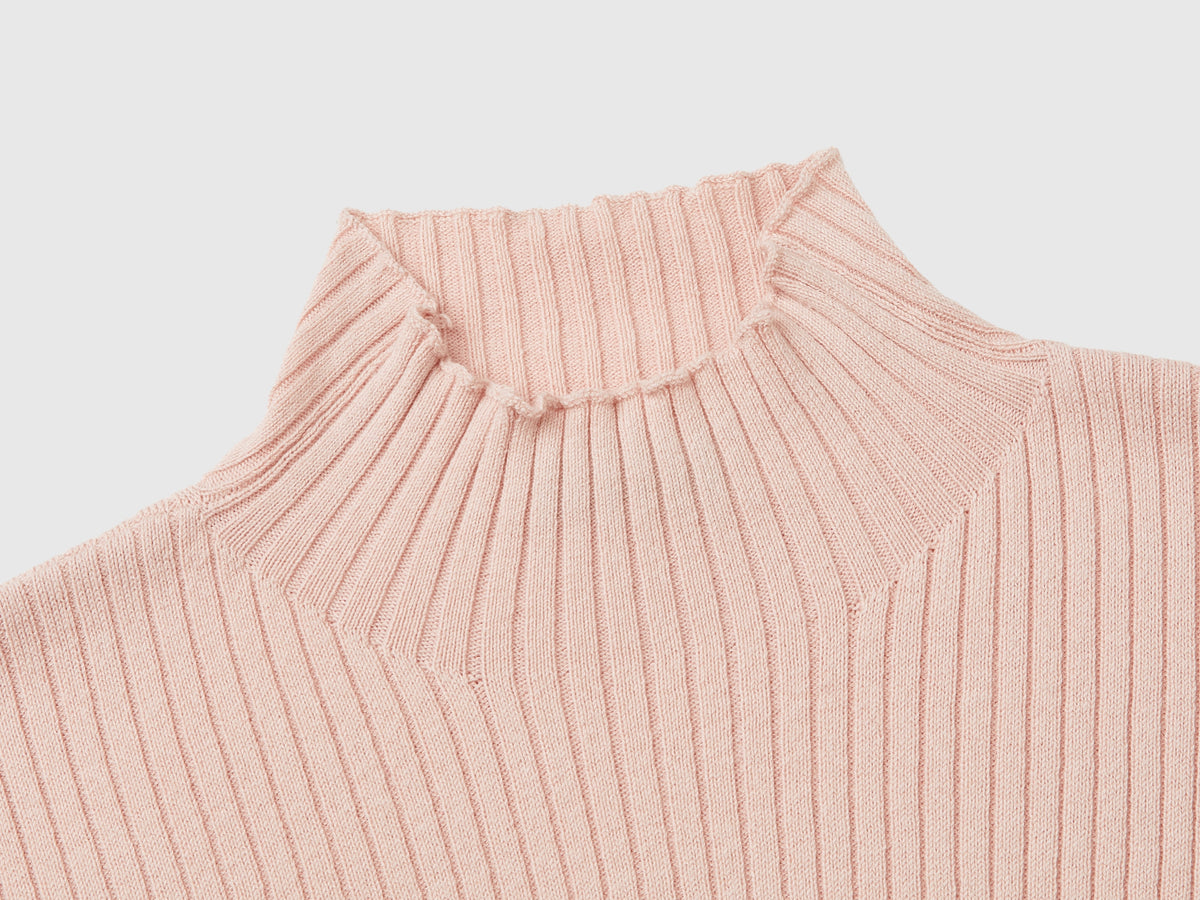T-shirt lupetto in misto cotone