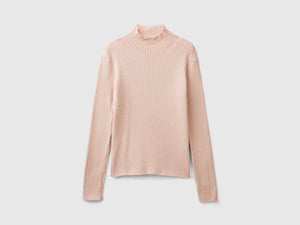 T-shirt lupetto in misto cotone