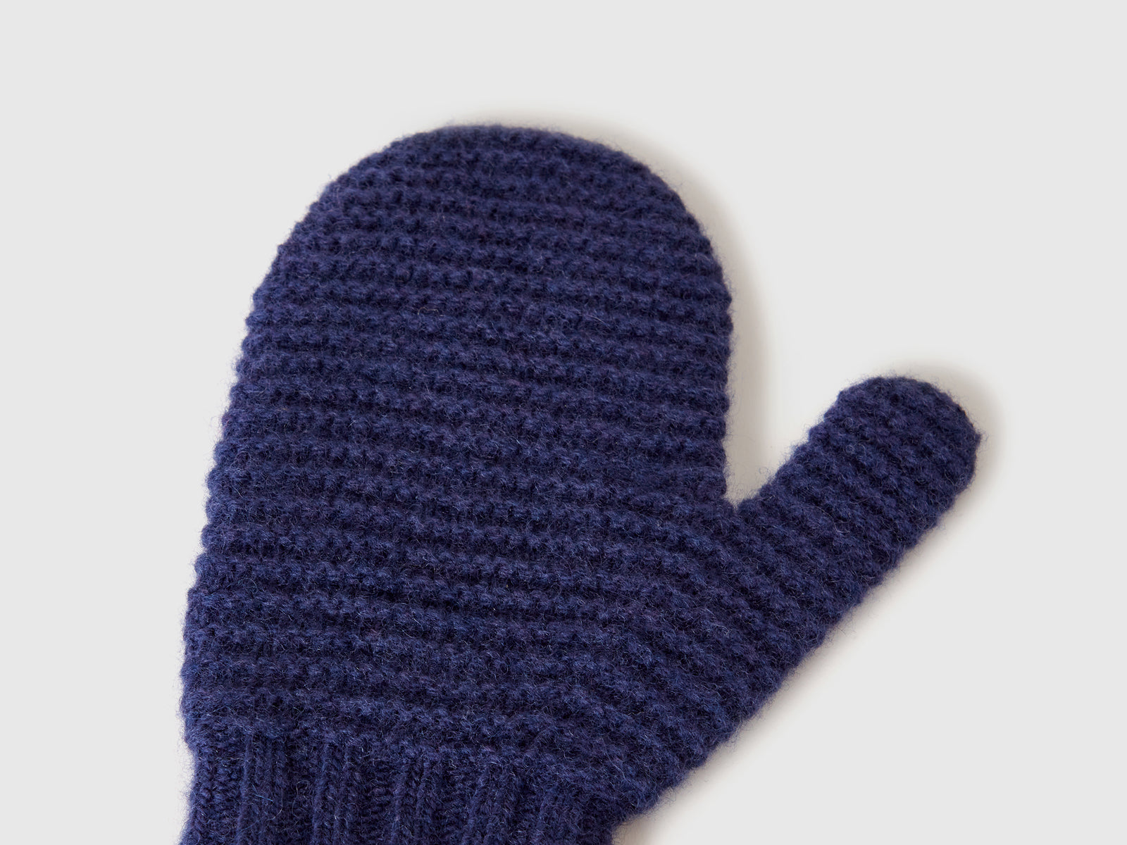 Muffole in misto lana da bimbo blu scuro 2 | Benetton Outlet