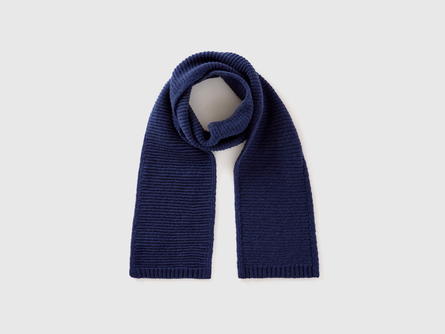 Sciarpa lavorata in misto lana stretch da bimbo blu scuro | Benetton Outlet