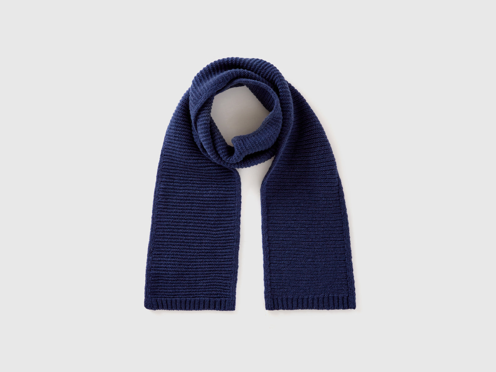 Sciarpa lavorata in misto lana stretch da bimbo blu scuro | Benetton Outlet