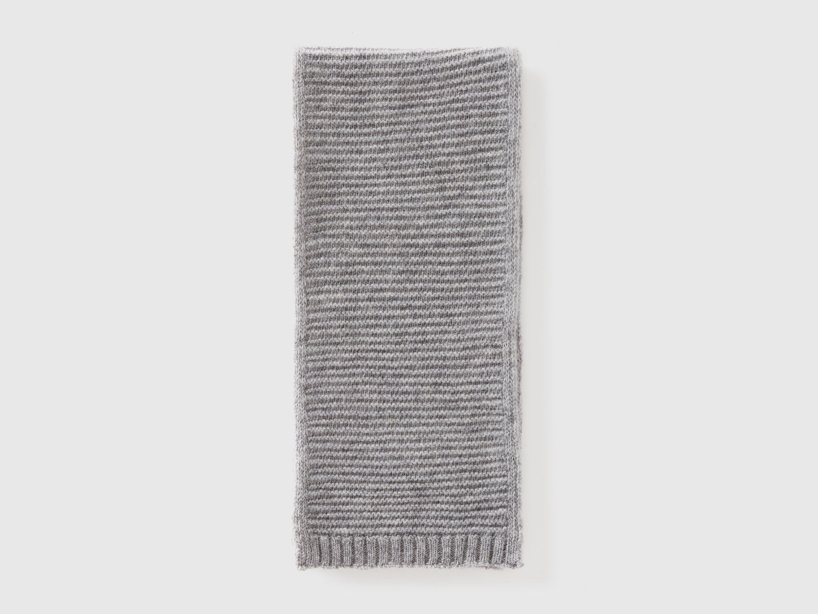 Stretch wool blend scarf da bimbo grigio chiaro 2 | Benetton Outlet