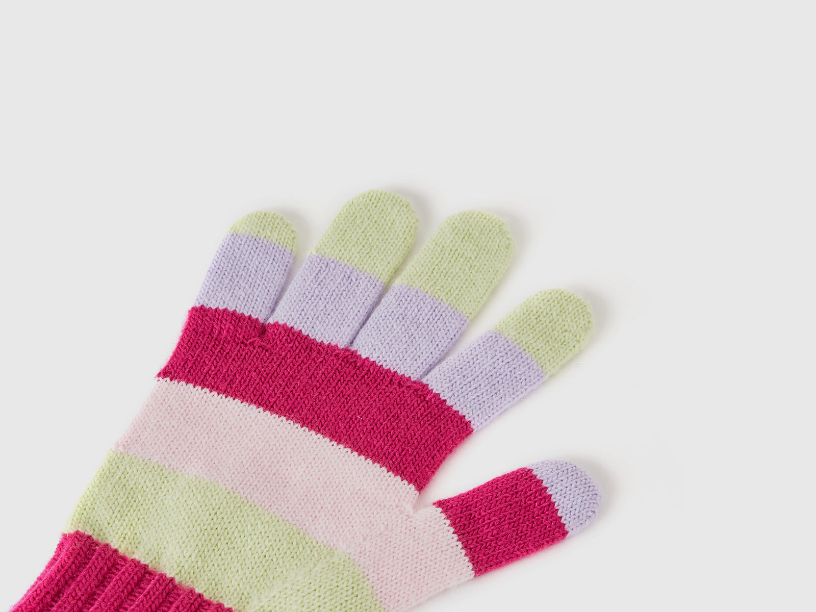 Striped knitted gloves da bambino multi-color 2 | Benetton Outlet