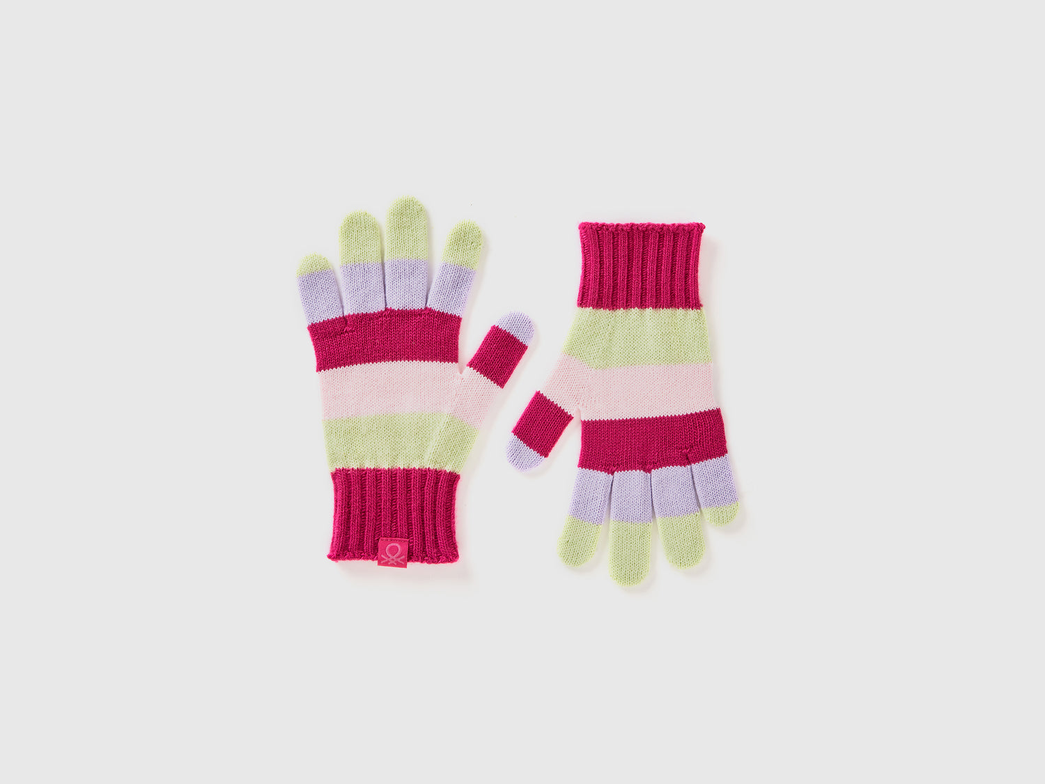 Striped knitted gloves da bambino multi-color | Benetton Outlet