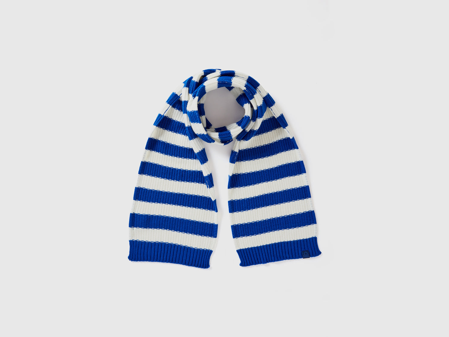 Sciarpa in maglia a righe da bambino bluette | Benetton Outlet