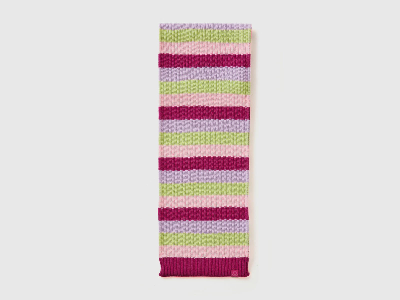 Sciarpa in maglia a righe da bambino fucsia 2 | Benetton Outlet