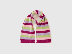 Sciarpa in maglia a righe