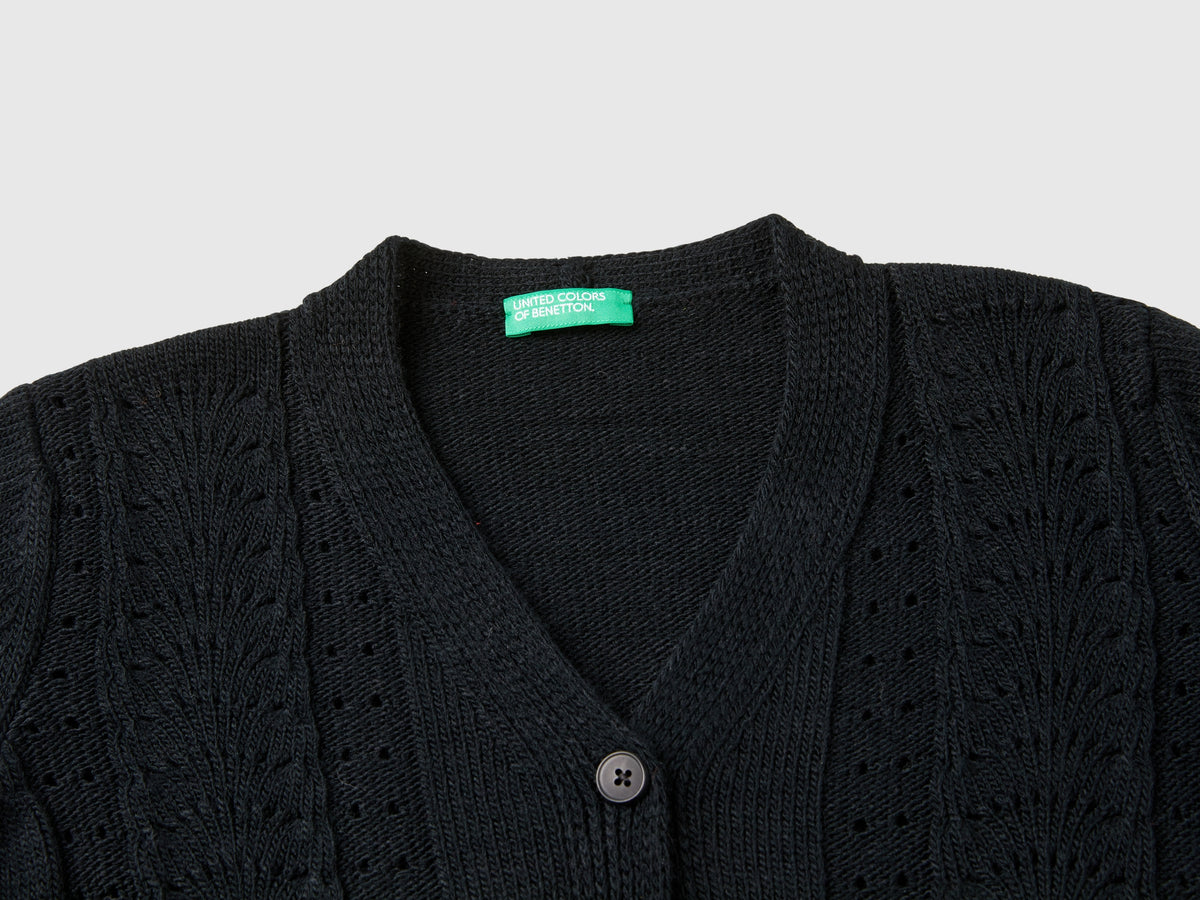 Cardigan con trafori