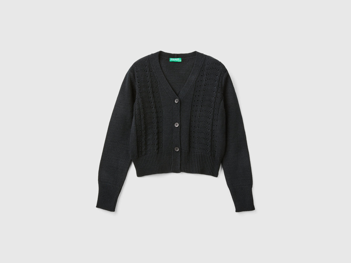 Cardigan con trafori