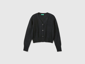 Cardigan con trafori