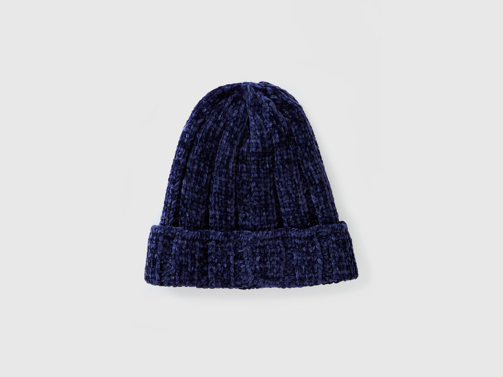 Berretto in ciniglia da bimbo blu scuro 2 | Benetton Outlet