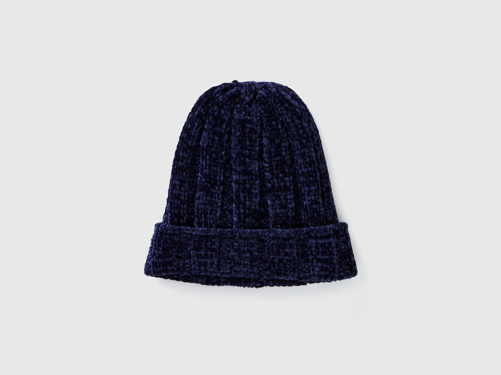 Berretto in ciniglia da bimbo blu scuro | Benetton Outlet