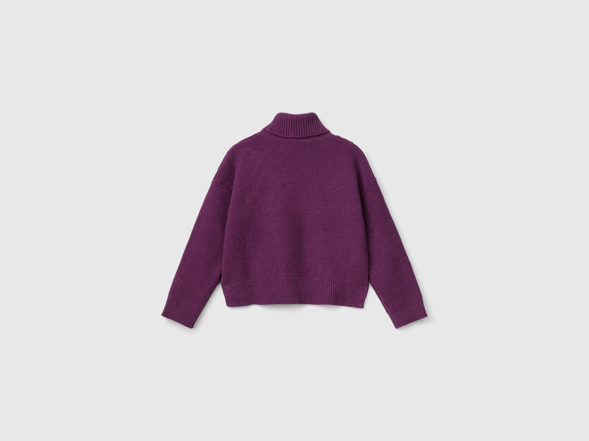 Maglia dolcevita a losanghe