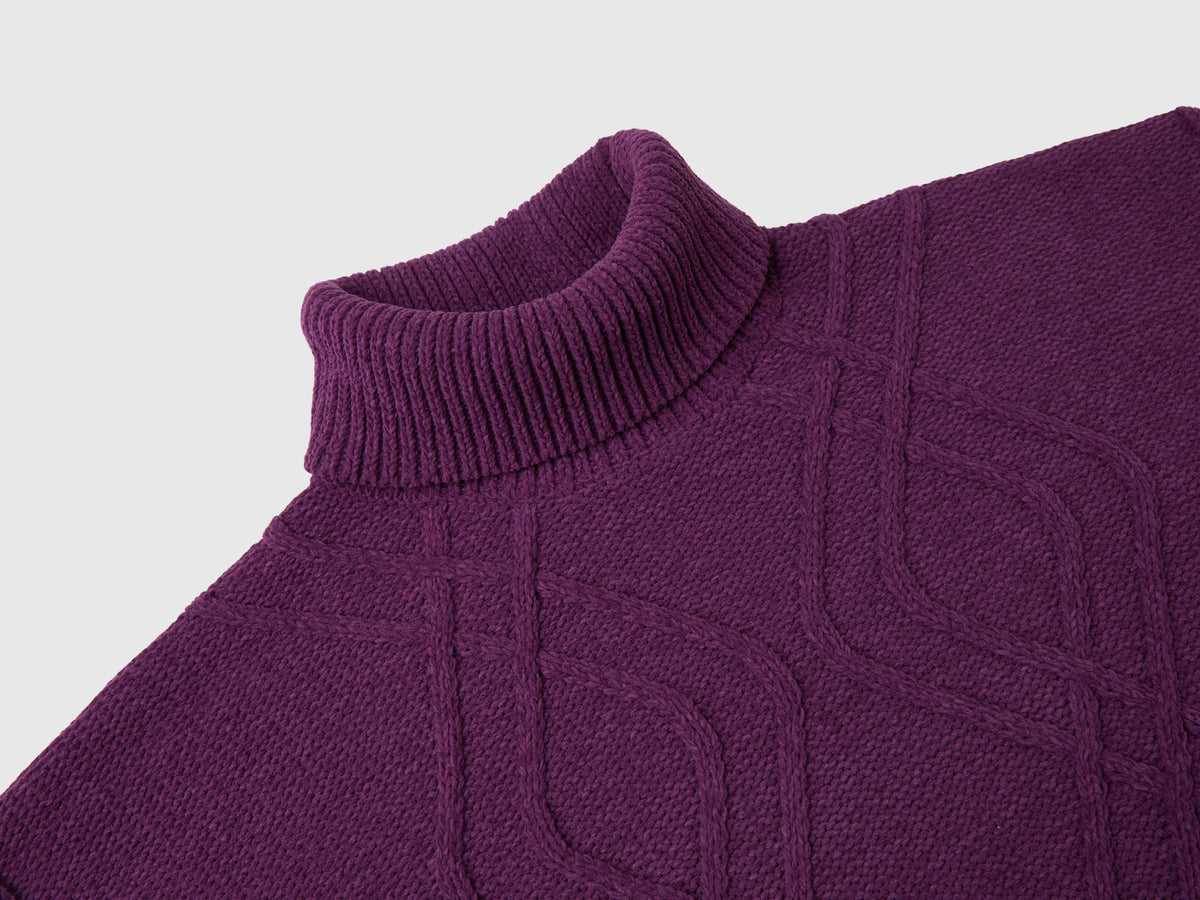 Maglia dolcevita a losanghe