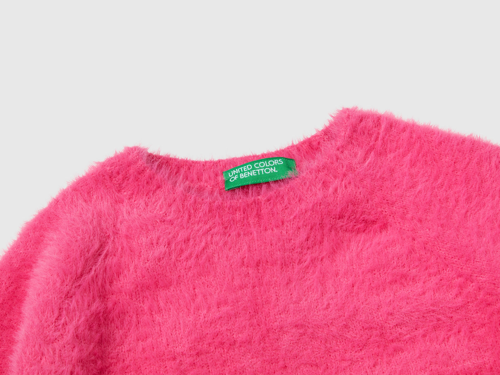 Maglioncino in filato peloso da bimba rosa 3 | Benetton Outlet
