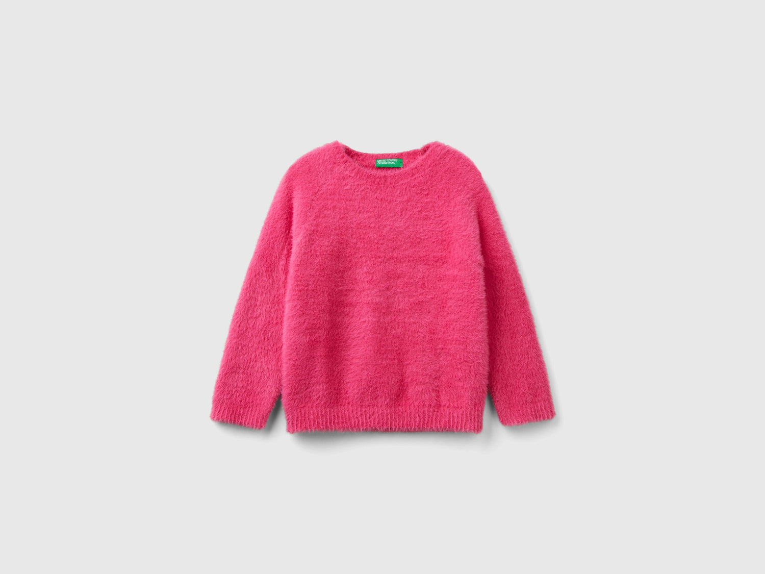 Suéter de hilo peludo da bimba rosa | Benetton Outlet