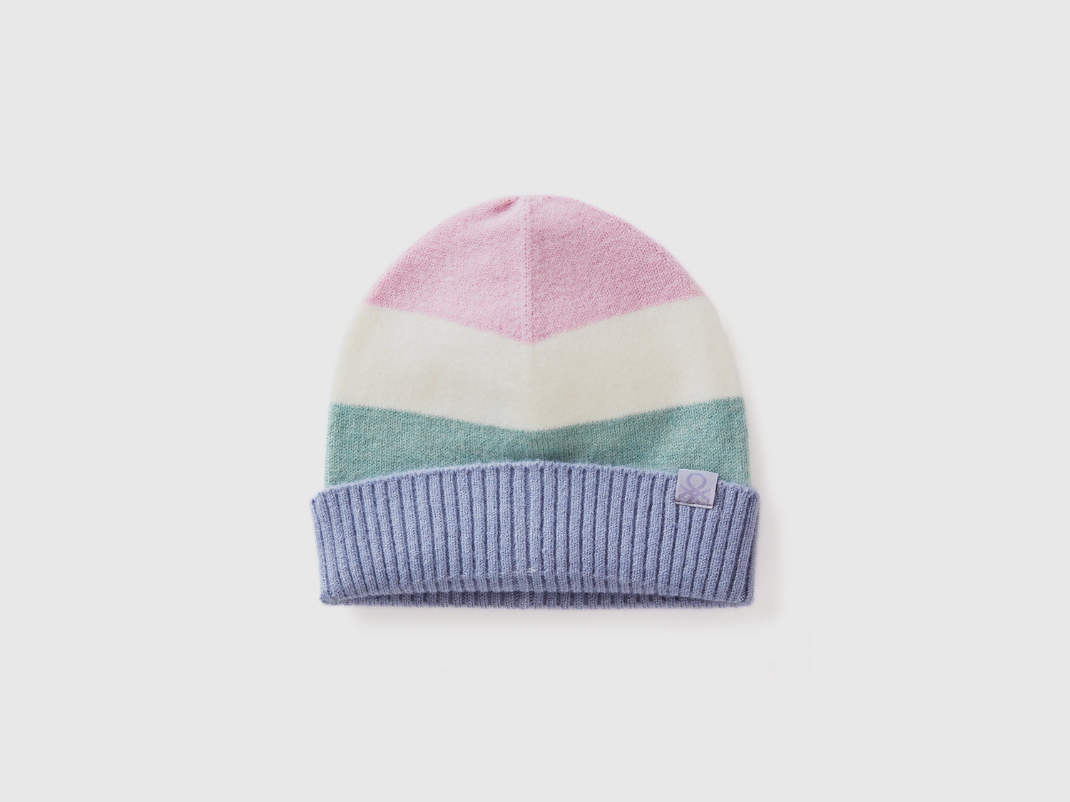 Cappello a righe da bimbo celeste | Benetton Outlet