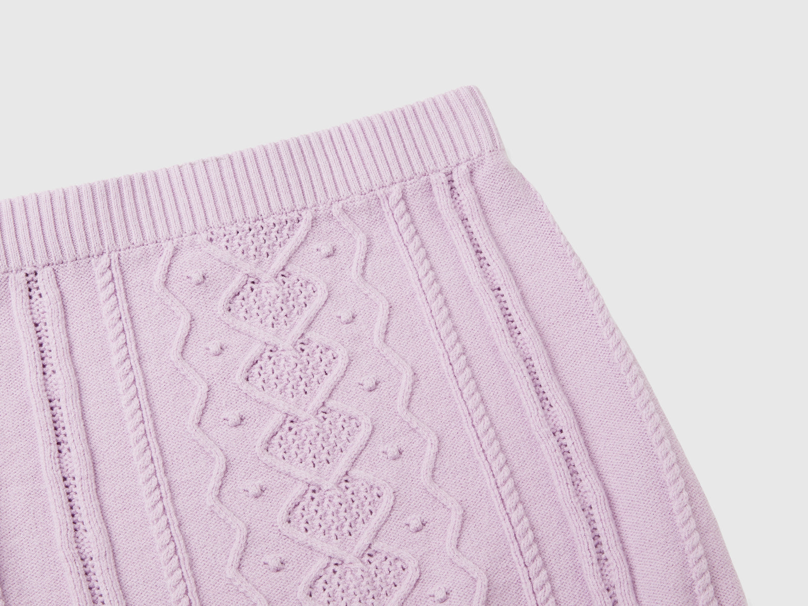 Minigonna lavorata da bambina lilla 3 | Benetton Outlet