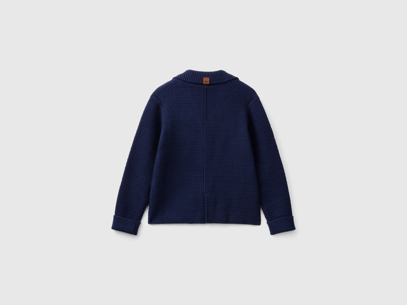 Blazer in misto cotone da bambino blu scuro 2 | Benetton Outlet