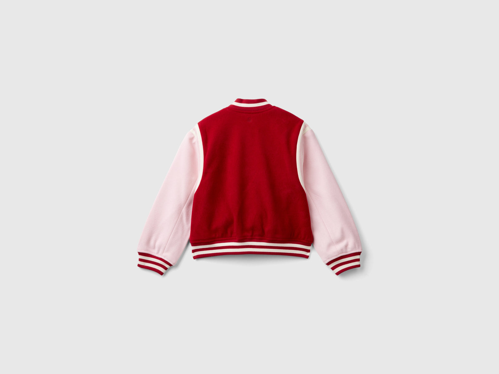 Chaqueta bomber con bloques de color en mezcla de lana da bambina multi-color 2 | Benetton Outlet