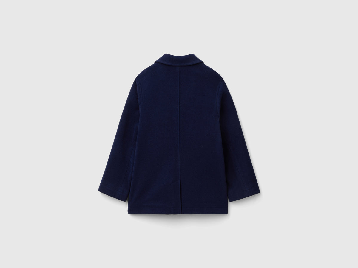 Cappotto doppiopetto in misto lana