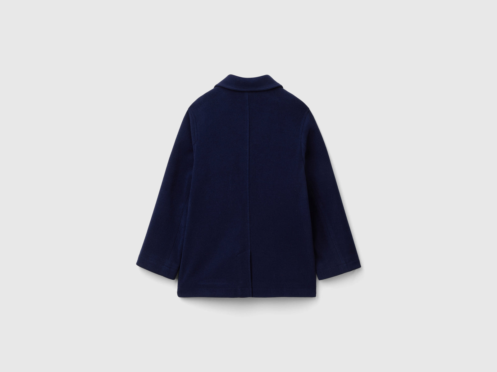 Cappotto doppiopetto in misto lana da bambino blu scuro 2 | Benetton Outlet