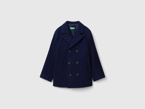 Cappotto doppiopetto in misto lana
