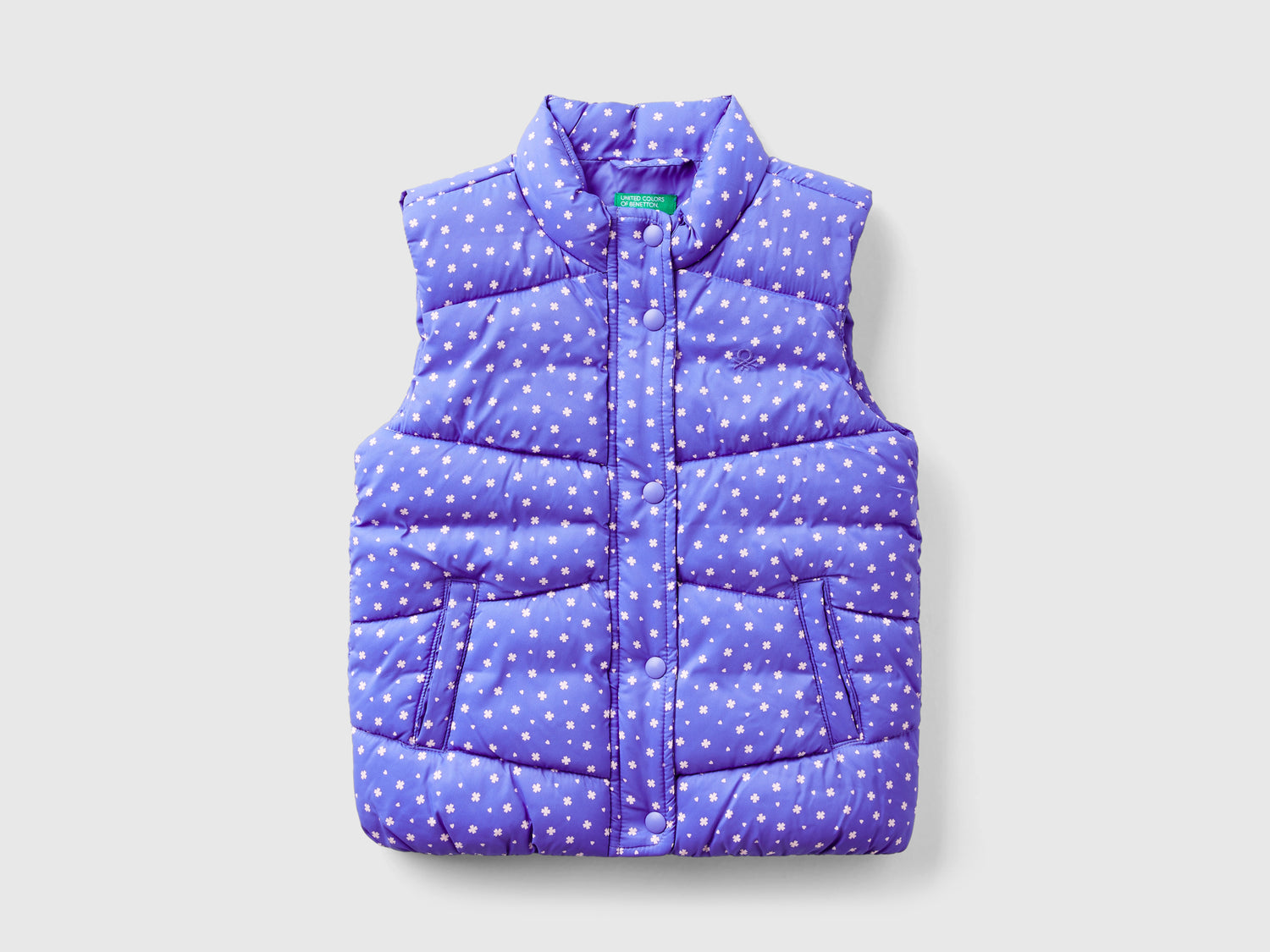 Chaleco acolchado "Rain Defender" da bimba pervinca | Benetton Outlet