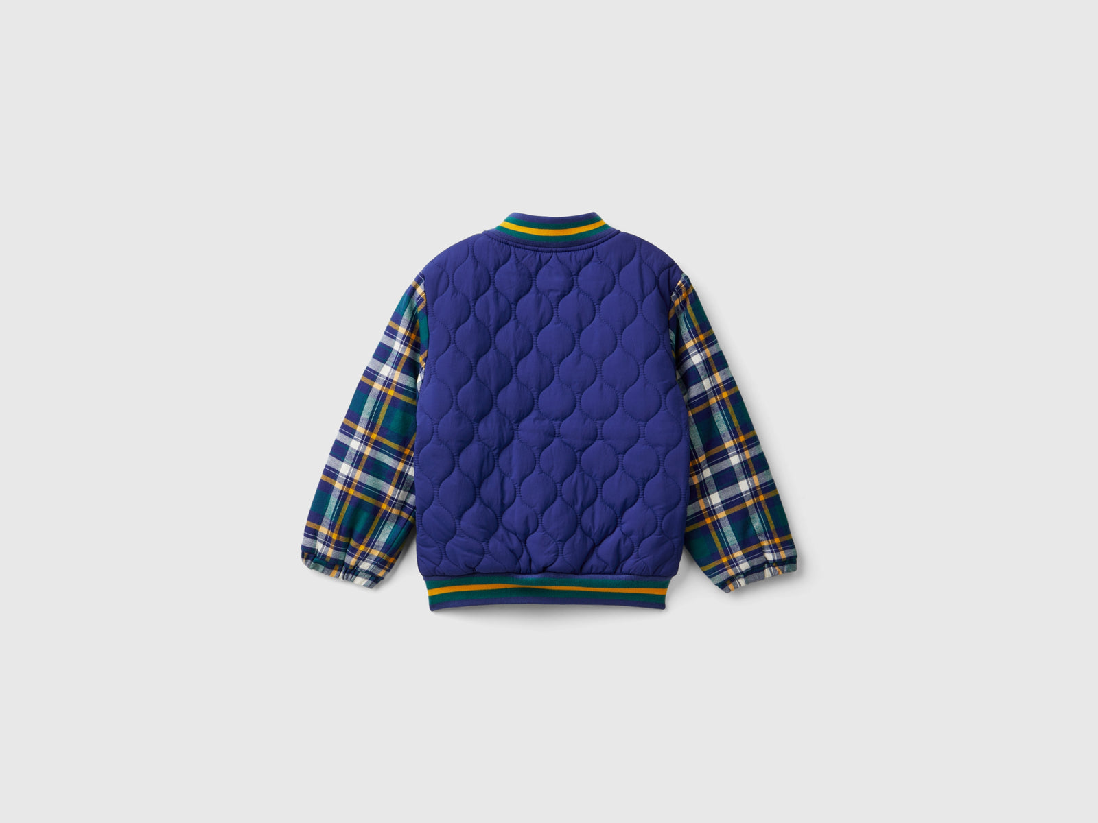 Bomber con manica tartan da bimbo multi-color 2 | Benetton Outlet