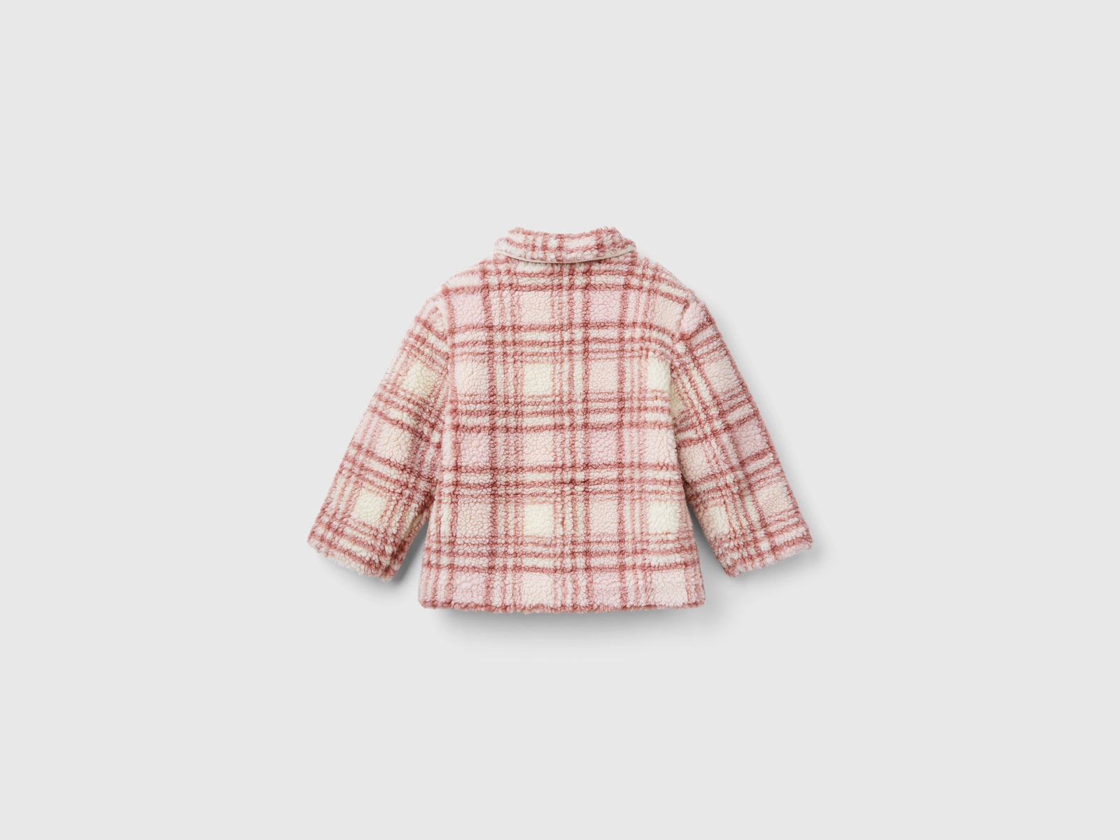 Giacca effetto orsetto a quadri da bimba multi-color 2 | Benetton Outlet
