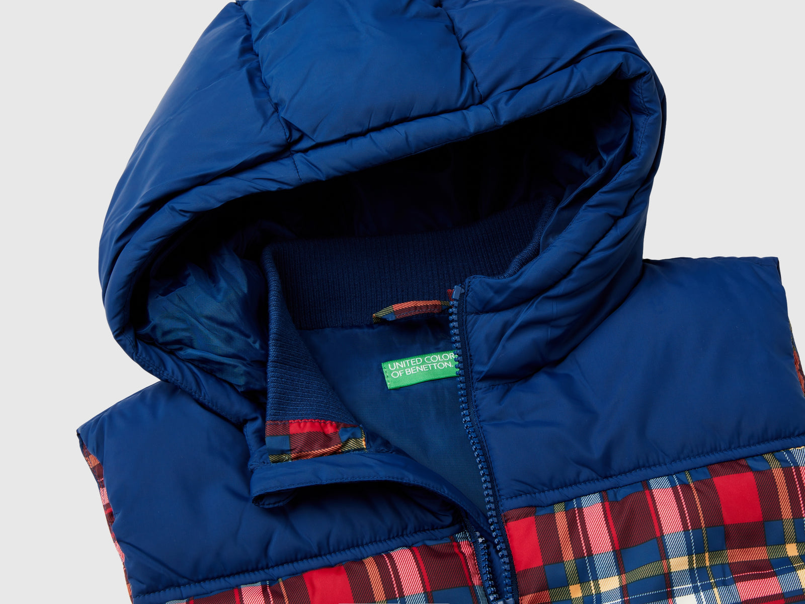 Gilet imbottito tartan da bambino multi-color 3 | Benetton Outlet