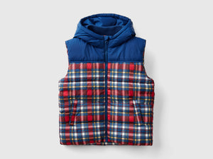Gilet imbottito tartan