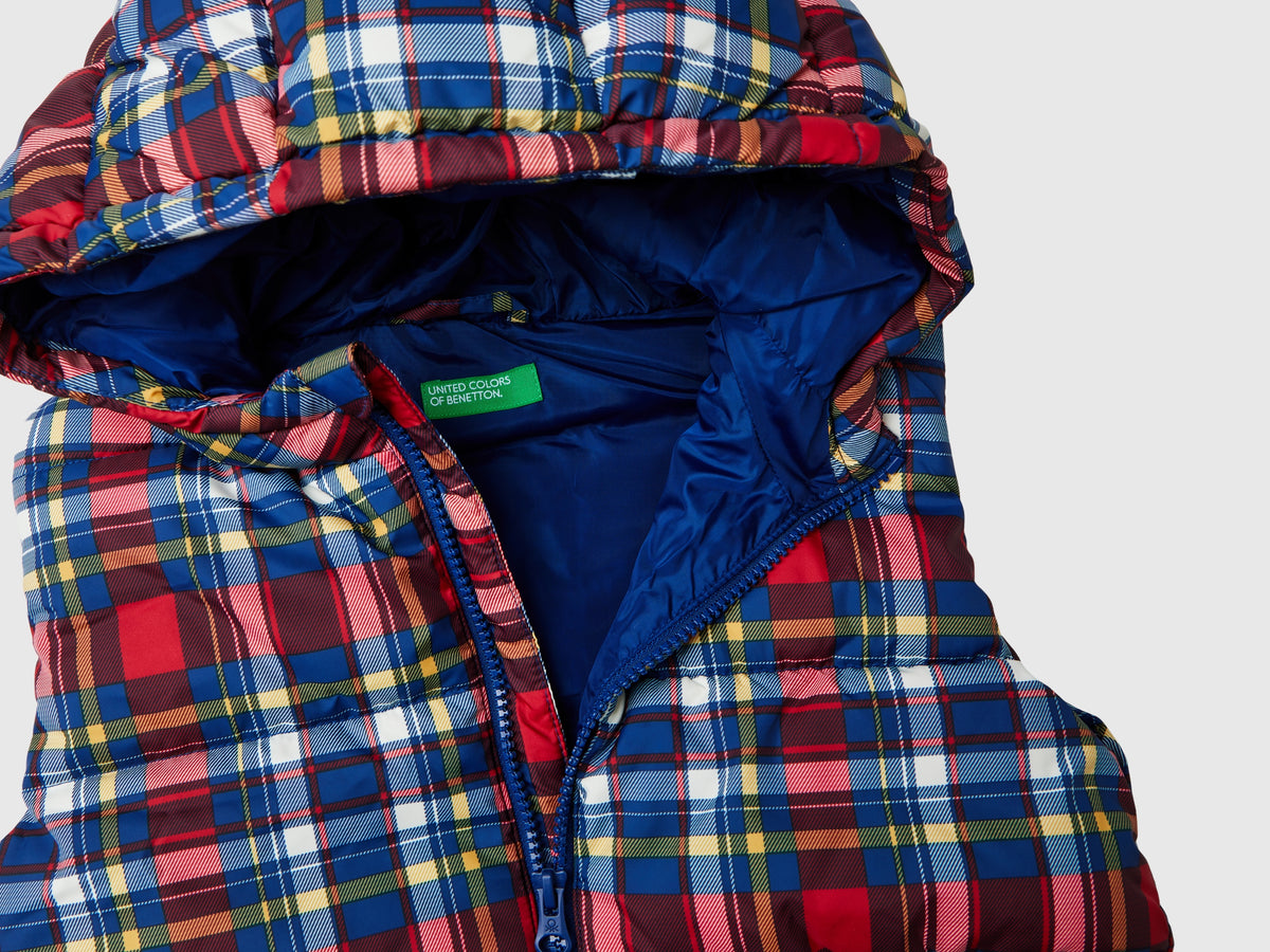 Gilet imbottito tartan
