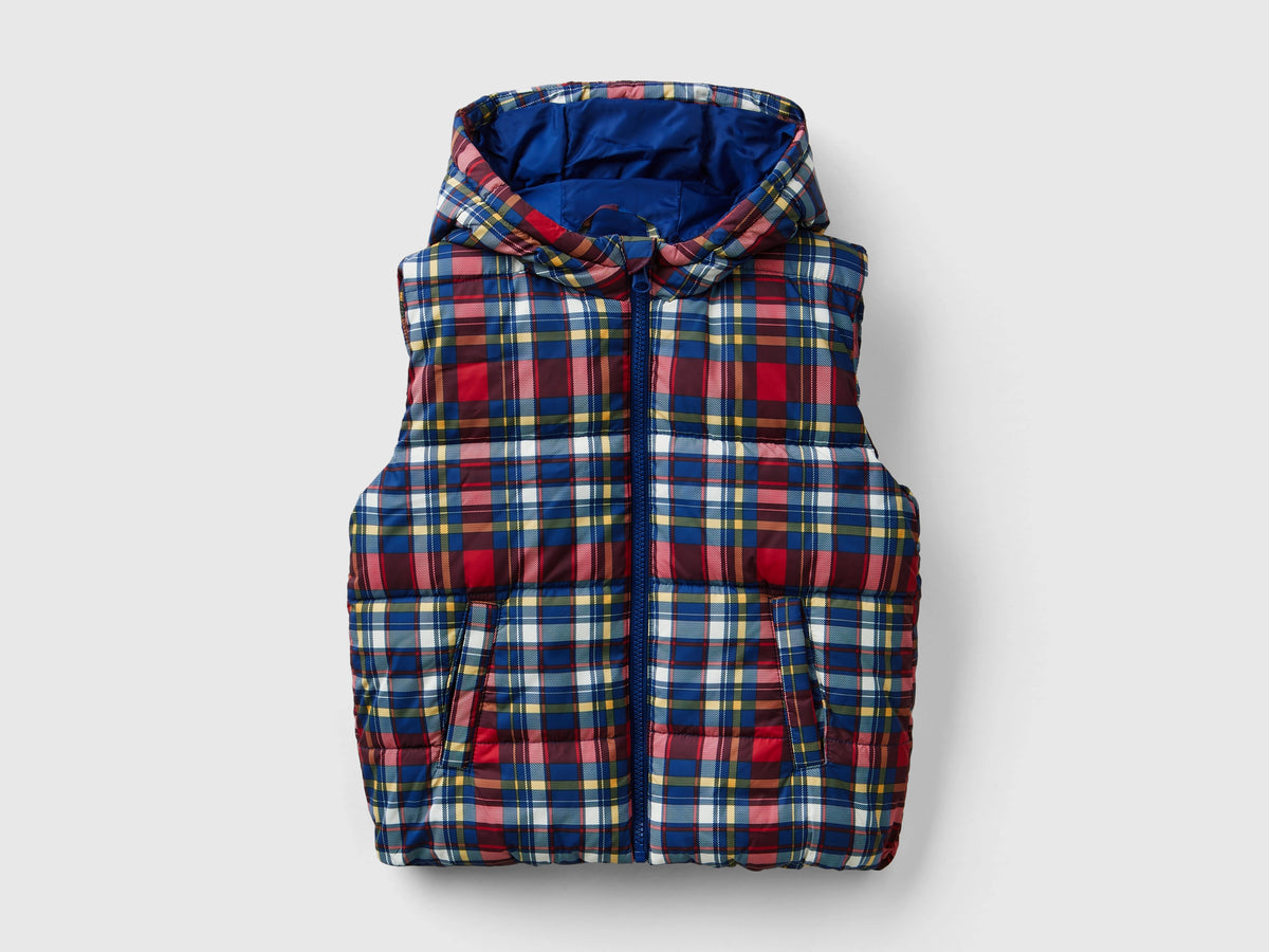 Gilet imbottito tartan