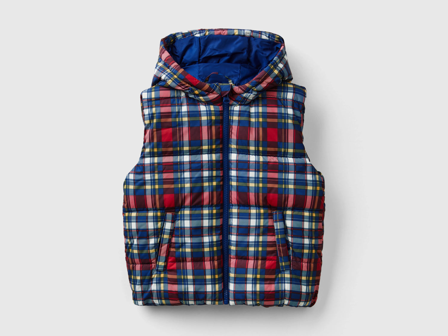 Gilet imbottito tartan da bimbo multi-color | Benetton Outlet