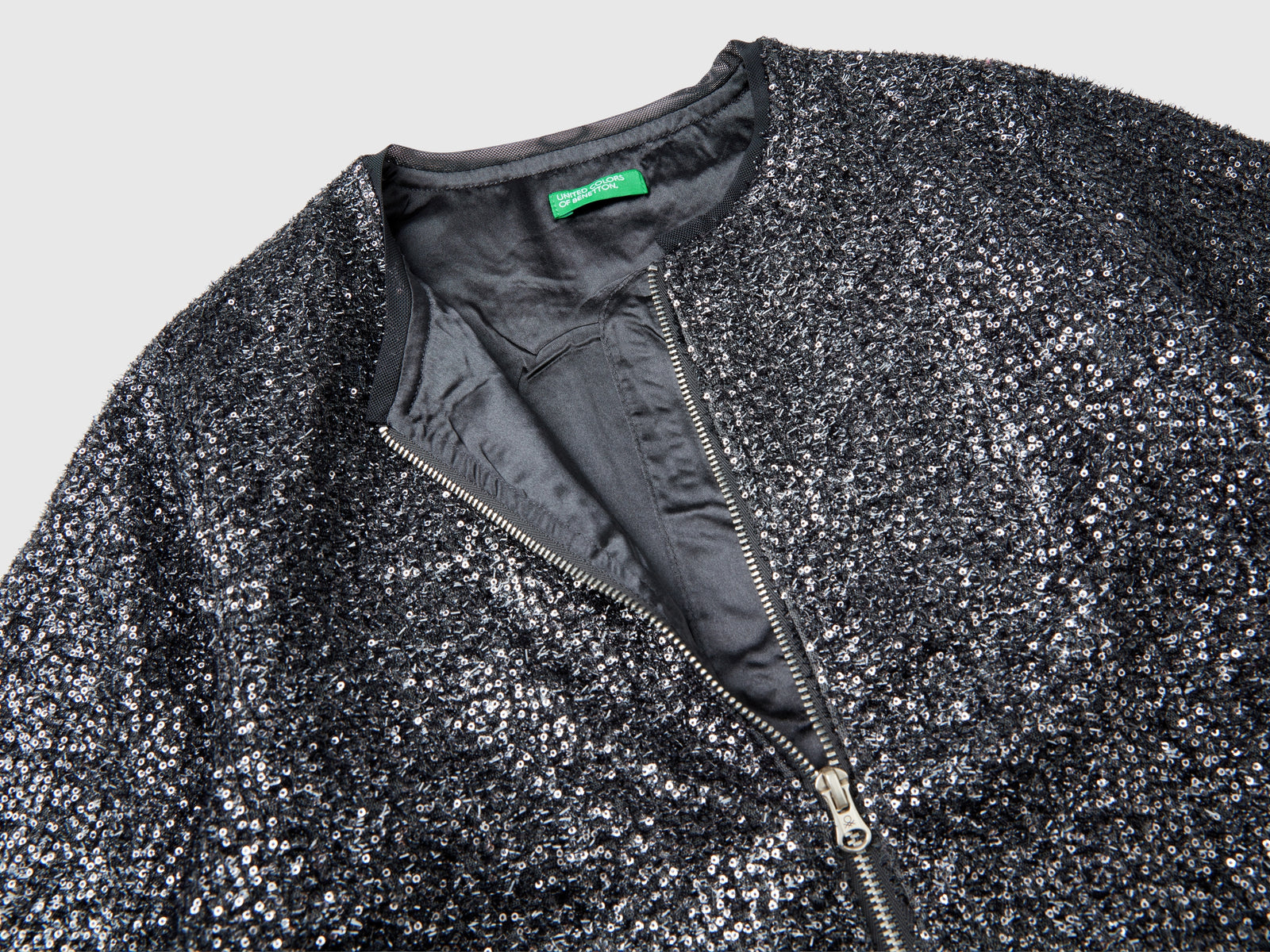 Bomber con paillettes da bambina multi-color 3 | Benetton Outlet