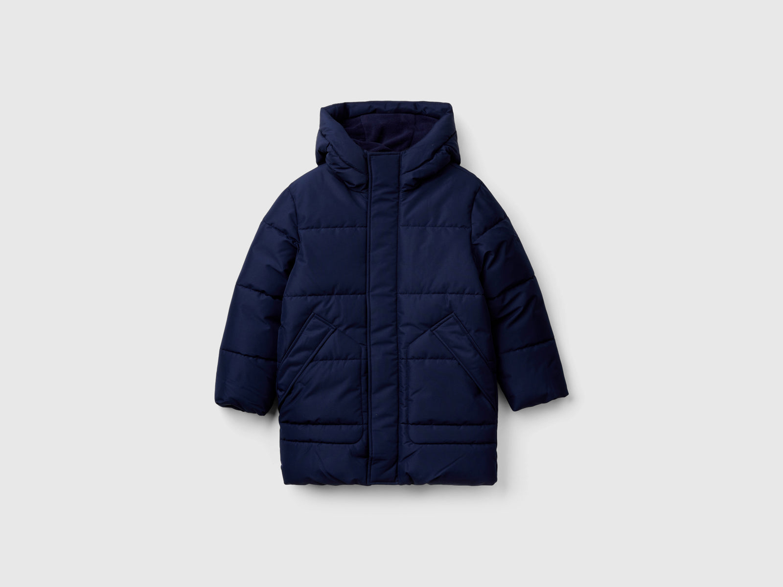 Piumino foderato in pile da bambino blu scuro | Benetton Outlet