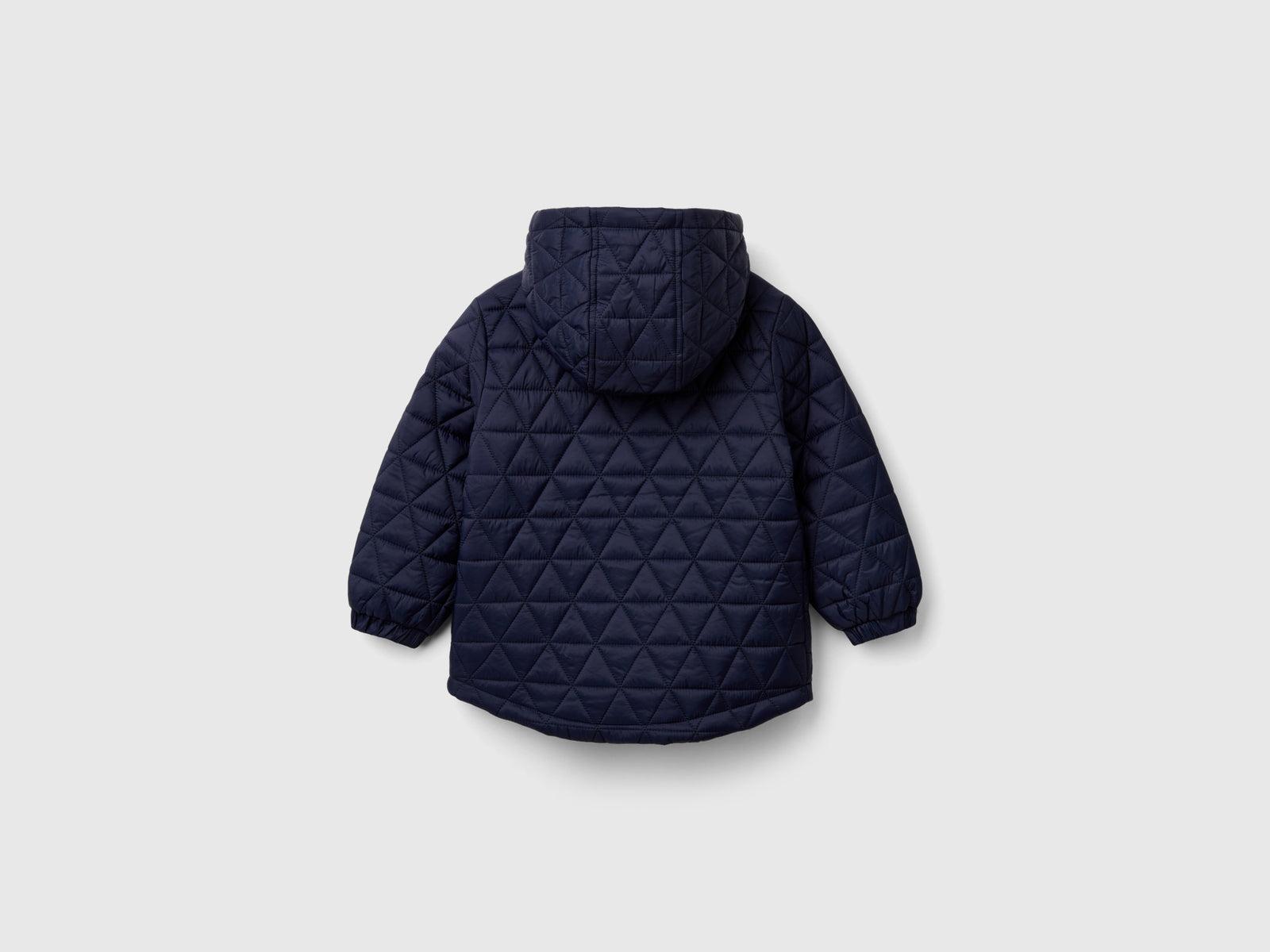 Giubbino trapuntato con cappuccio da bimbo blu scuro 2 | Benetton Outlet