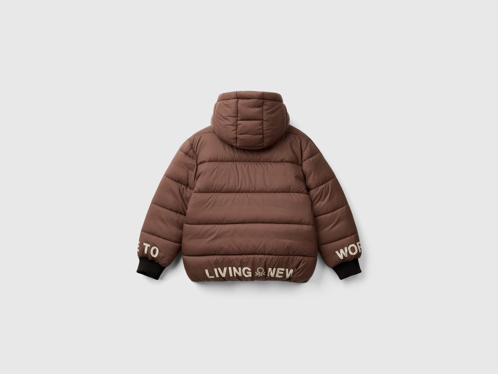 Chaqueta estampada con forro polar da bambino marrone 2 | Benetton Outlet