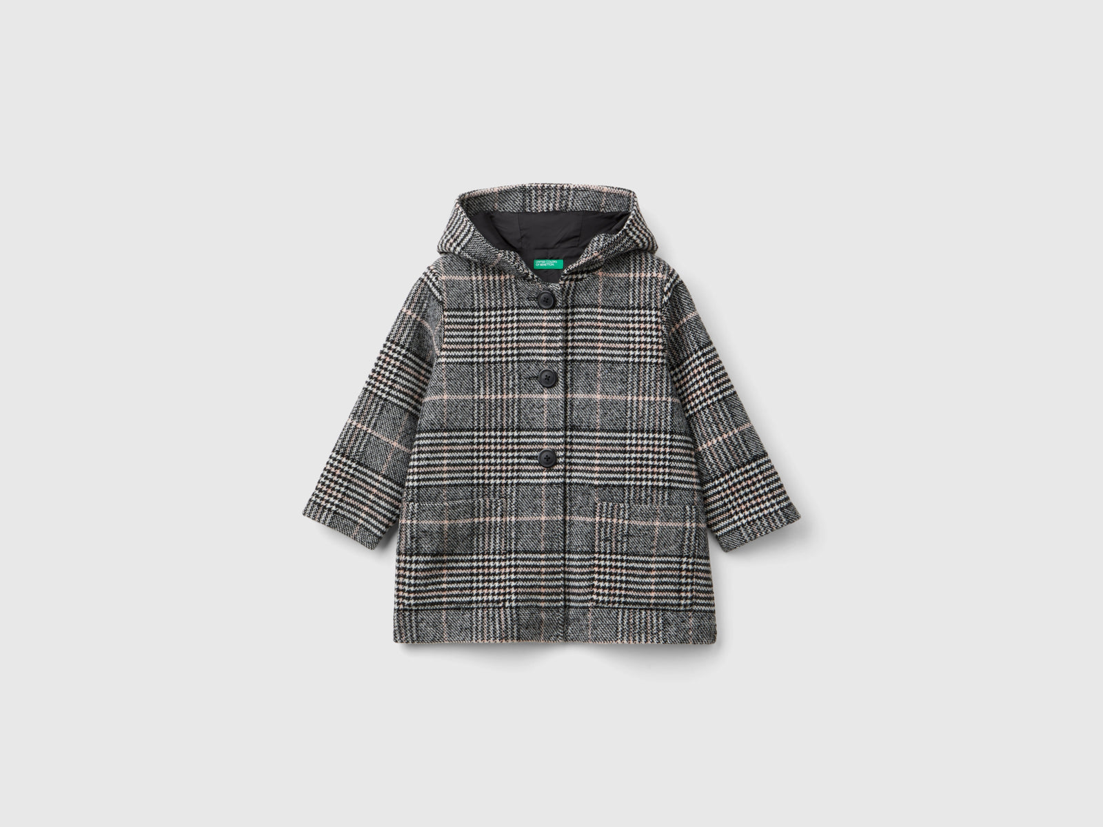 Cappotto principe di Galles da bimba multi-color | Benetton Outlet