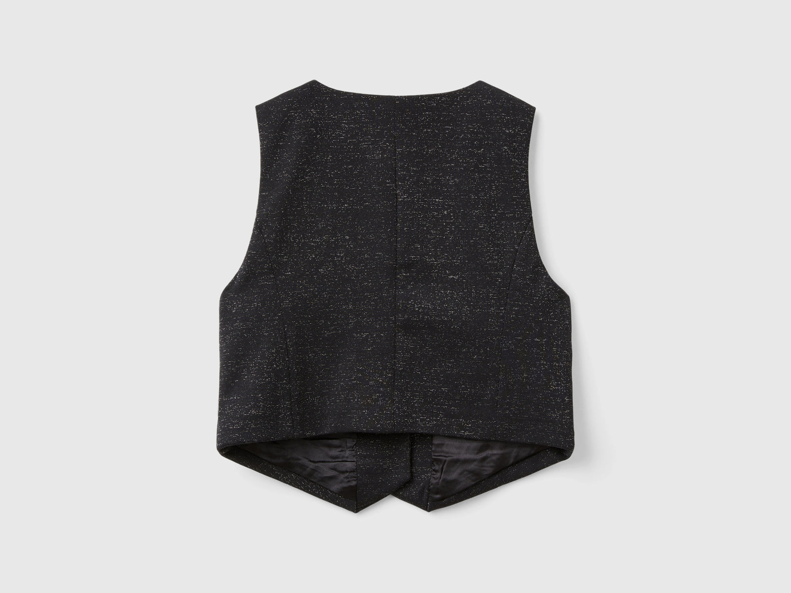 Gilet con fodera in raso da bambina nero 2 | Benetton Outlet