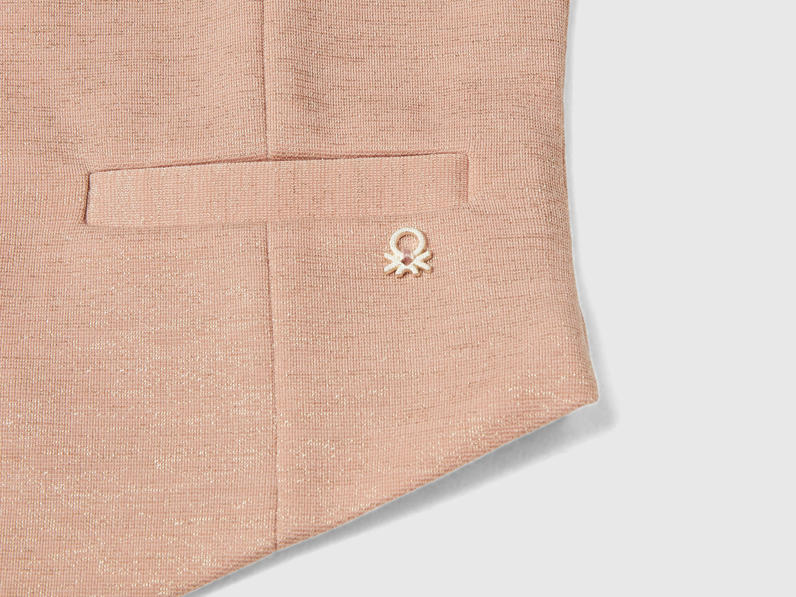 Gilet con fodera in raso da bambina rosa tenue 3 | Benetton Outlet