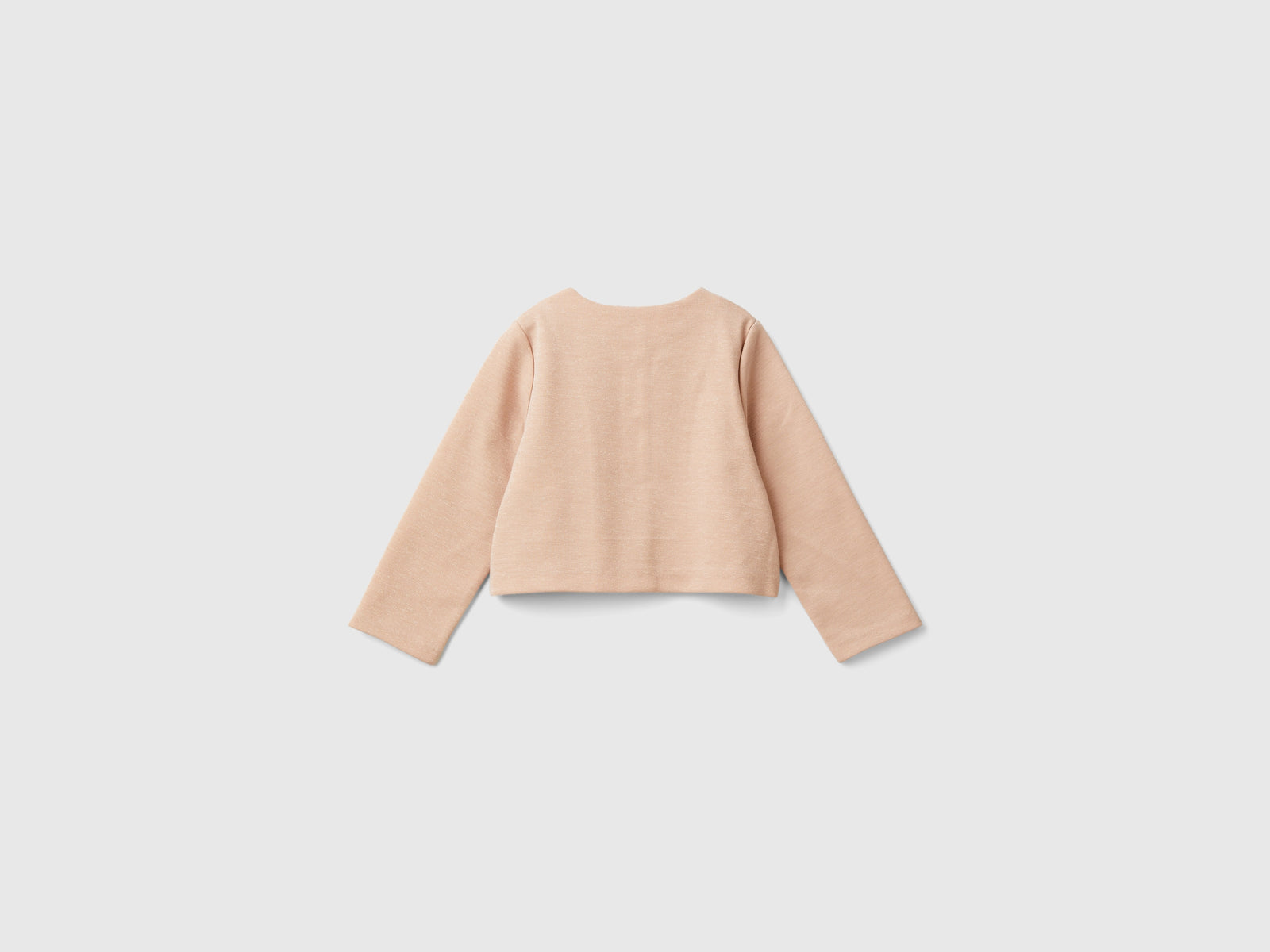 Giacca con lurex da bimba rosa tenue 2 | Benetton Outlet