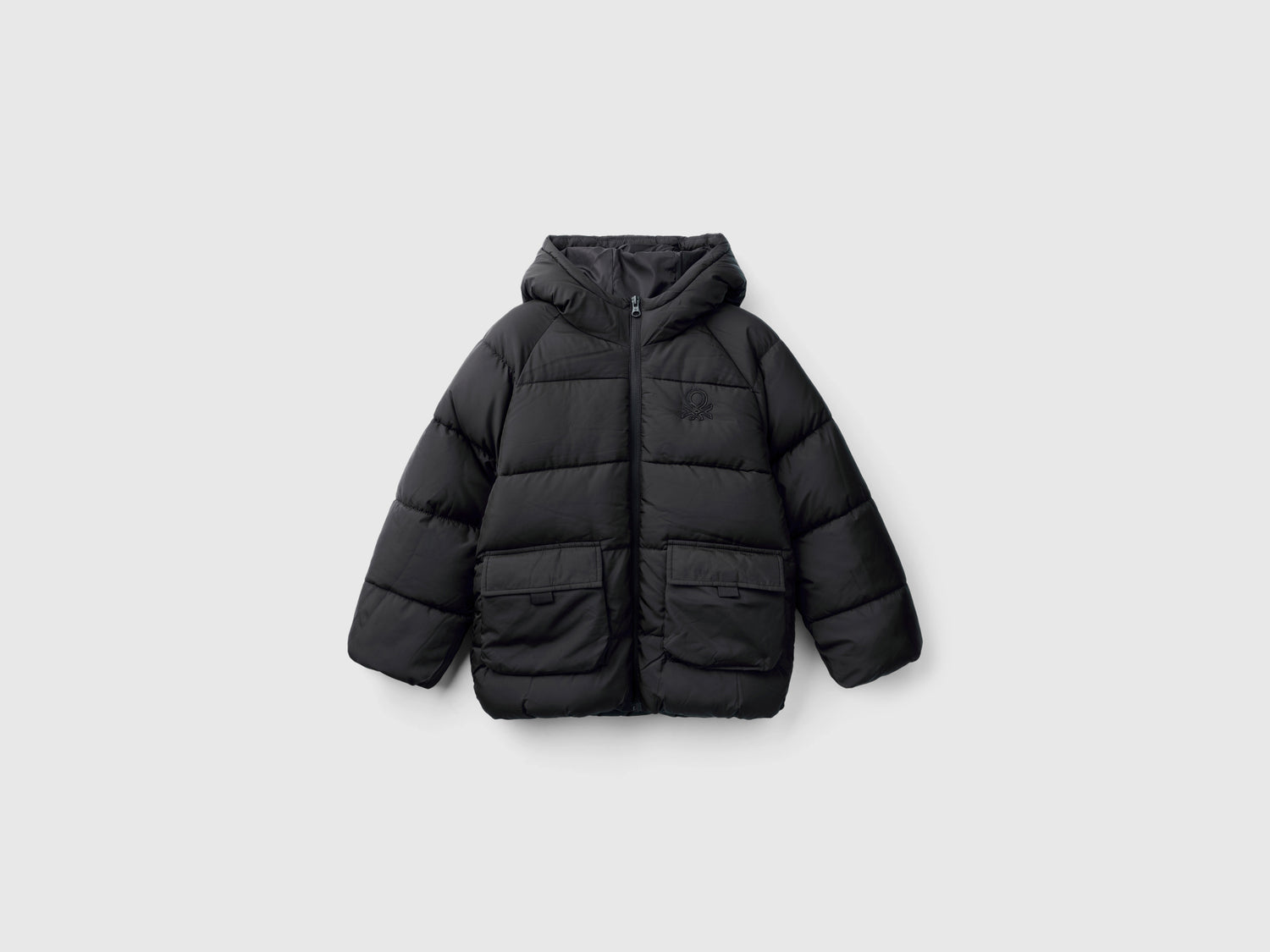 Chaqueta acolchada "Rain Defender" da bambino nero | Benetton Outlet