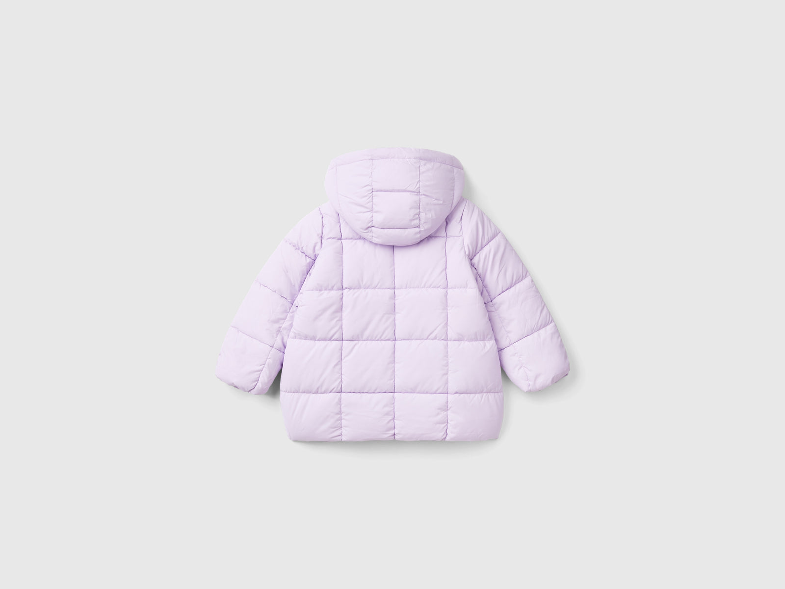 Giubbotto con cappuccio staccabile da bimba lilla 2 | Benetton Outlet