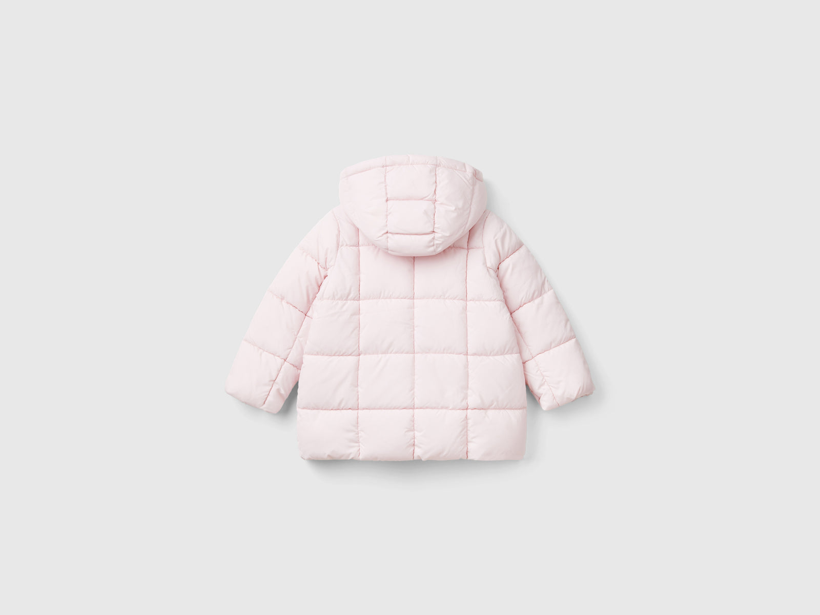 Giubbotto con cappuccio staccabile da bimba rosa 2 | Benetton Outlet