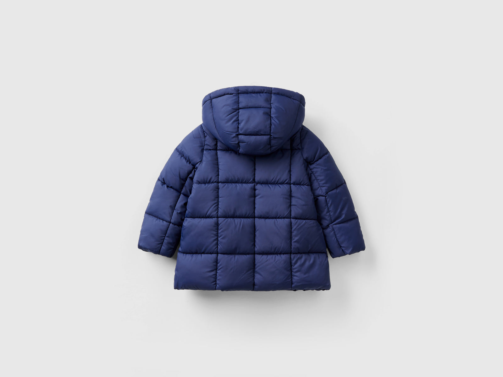 Giubbotto con cappuccio staccabile da bimba blu scuro 2 | Benetton Outlet