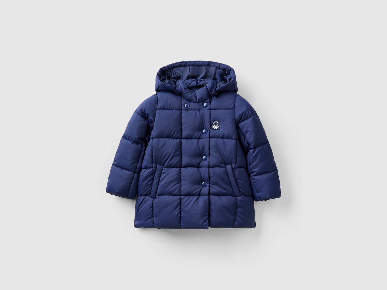 Chaqueta con capucha desmontable da bimba blu scuro | Benetton Outlet