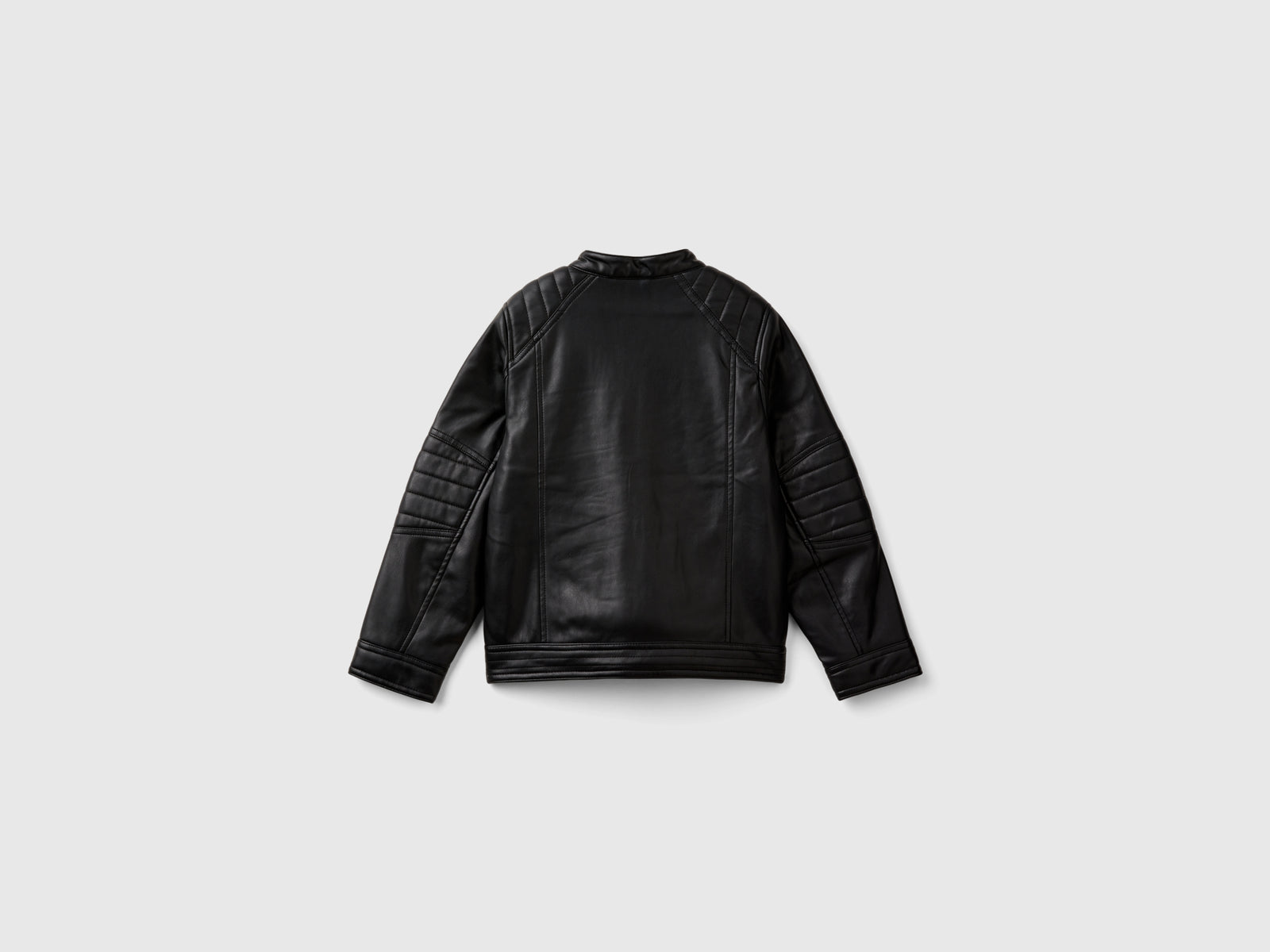 Giacca in tessuto spalmato da bambino nero 2 | Benetton Outlet