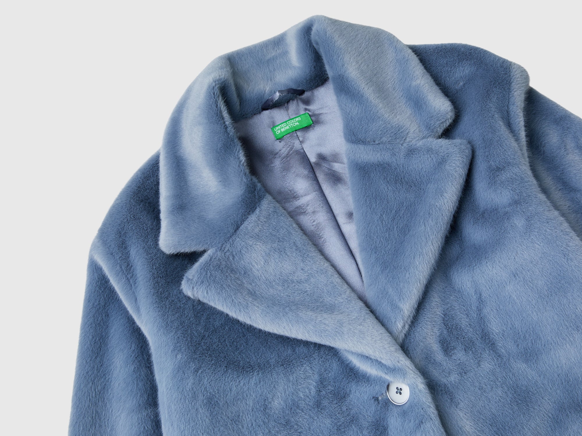 Cappotto in pelliccetta sintetica da bambina avio Benetton Outlet